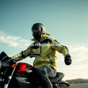 Artistic representation for Stylish ride safety: essential black friday jacket selections!