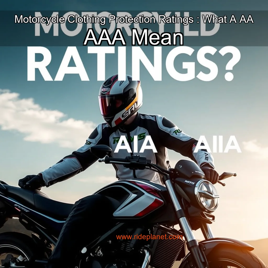 Read more about the article Motorcycle Clothing Protection Ratings : What A  AA   AAA Mean