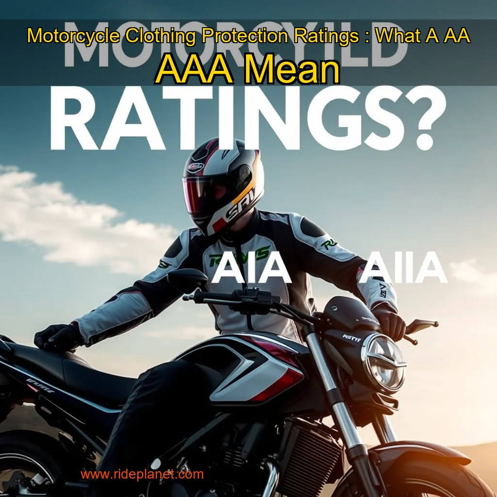 Read more about the article Motorcycle Clothing Protection Ratings : What A  AA   AAA Mean