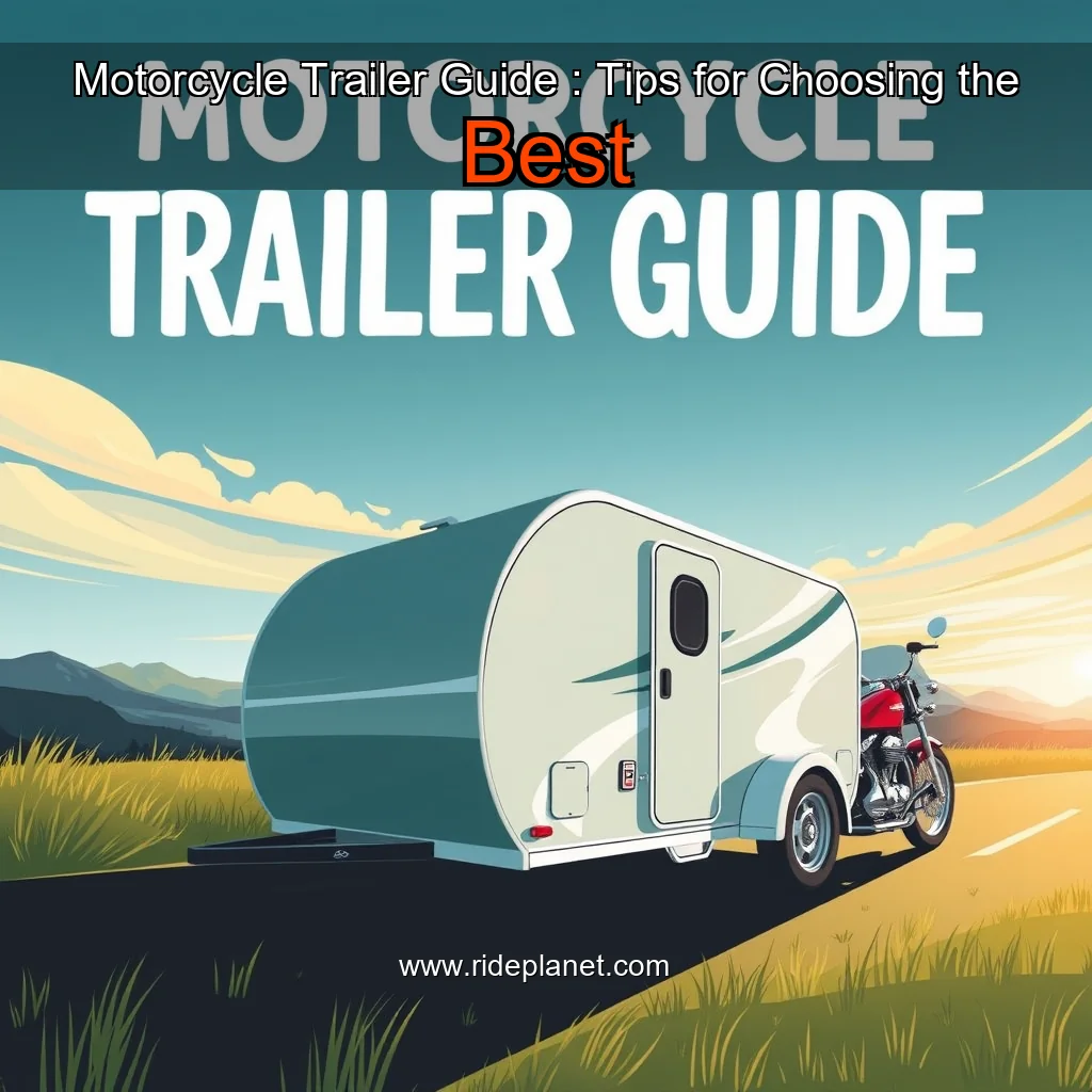 Read more about the article Motorcycle Trailer Guide : Tips for Choosing the Best