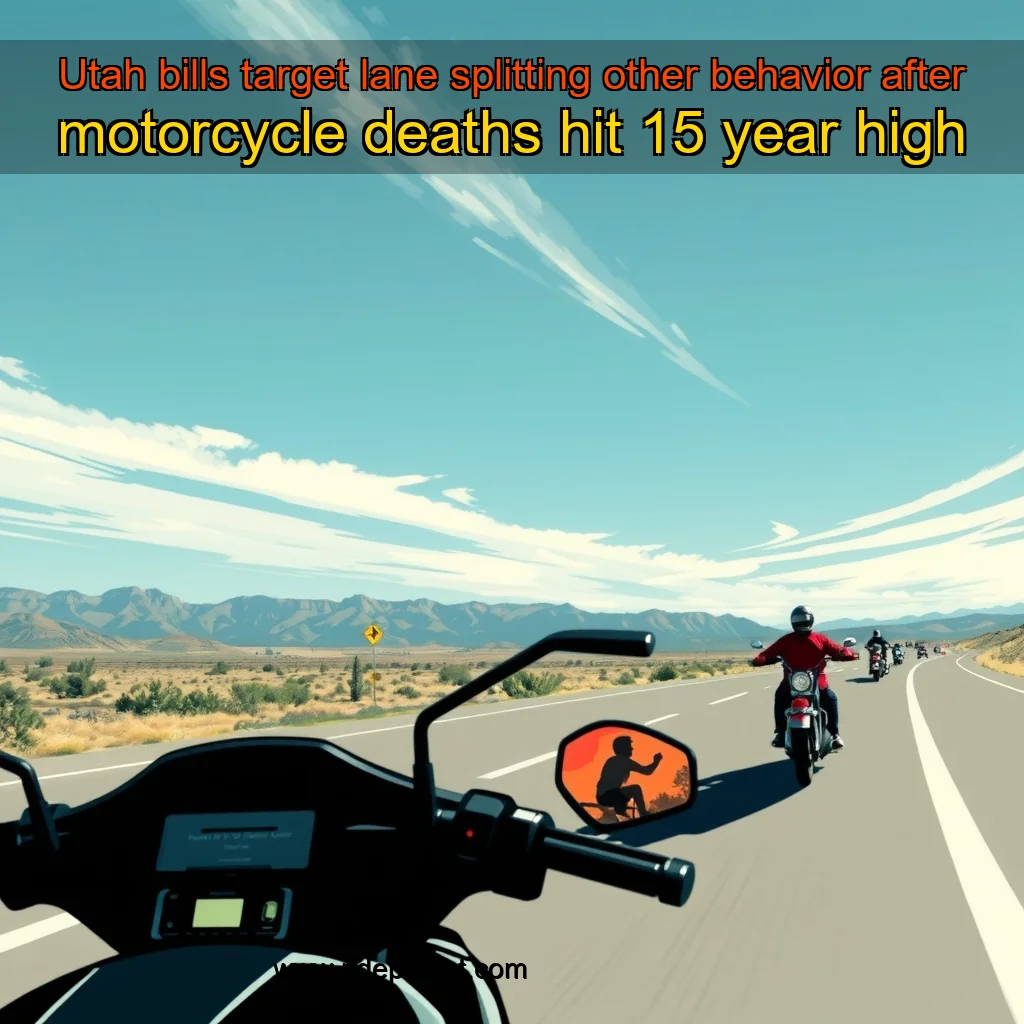 Read more about the article Utah bills target lane splitting  other behavior after motorcycle deaths hit 15  year high