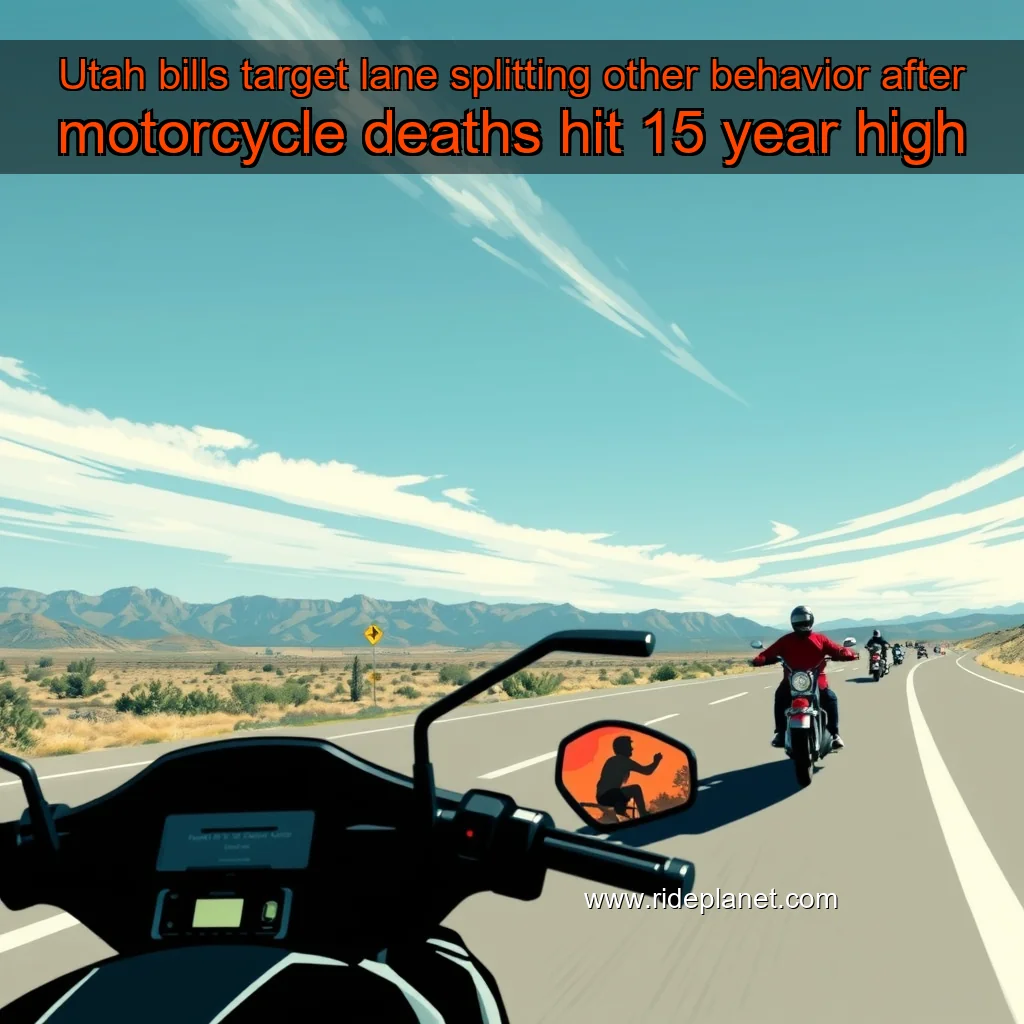 Read more about the article Utah bills target lane splitting  other behavior after motorcycle deaths hit 15  year high