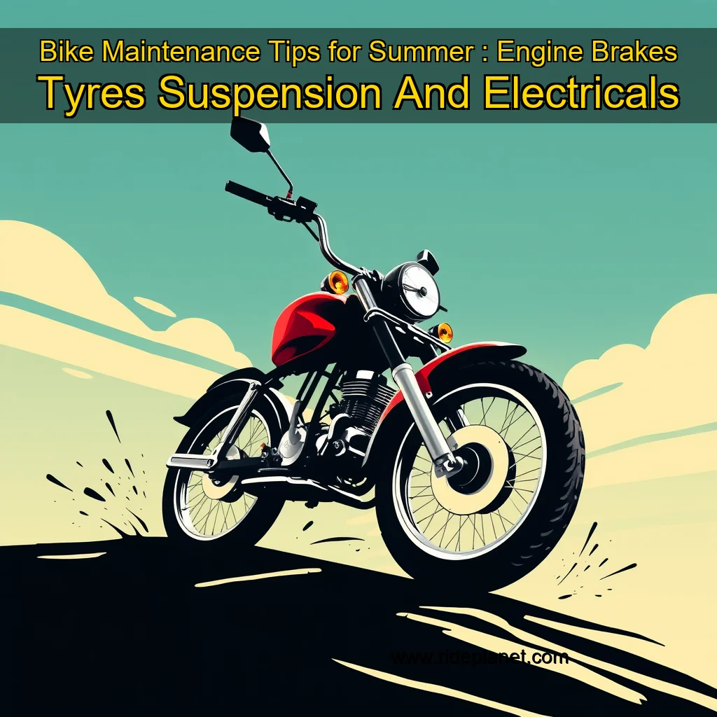 Read more about the article Bike Maintenance Tips for Summer : Engine  Brakes  Tyres  Suspension And Electricals