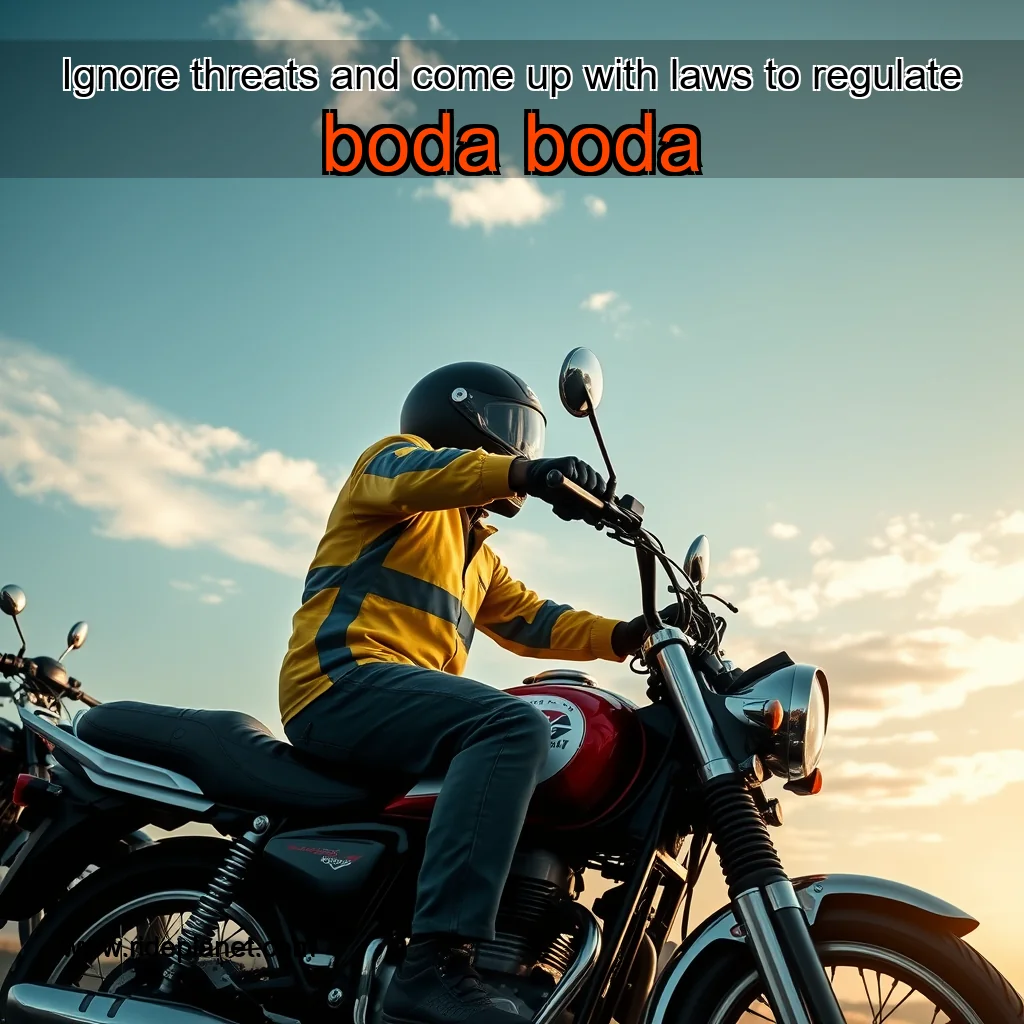 Read more about the article Ignore threats and come up with laws to regulate boda boda