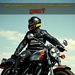 Artistic representation for Why do motorcyclists opt for extensive leather gear?