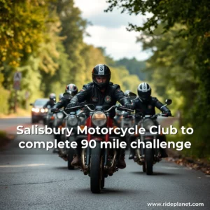 Artistic representation for Salisbury Motorcycle Club to complete 90 mile challenge