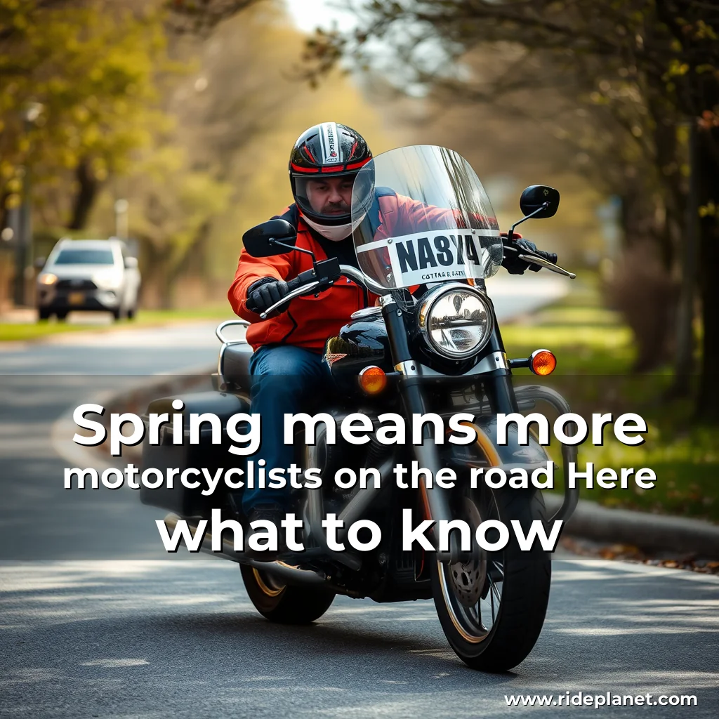 Artistic representation for Spring means more motorcyclists on the road Here what to know