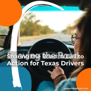 Artistic representation for Sharing the Road: A Call to Action for Texas Drivers
