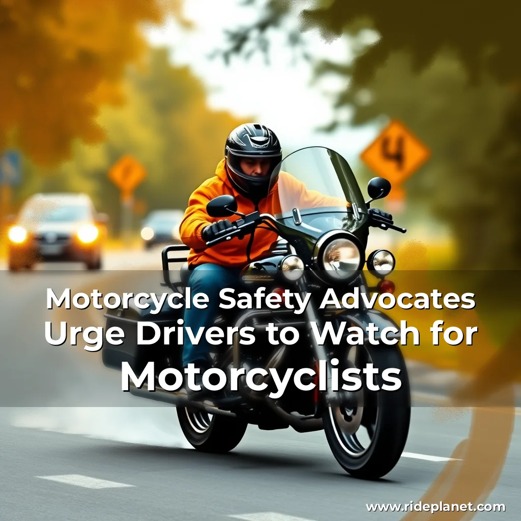 Artistic representation for Motorcycle Safety Advocates Urge Drivers to Watch for Motorcyclists