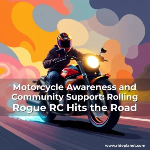 Artistic representation for Motorcycle Awareness and Community Support: Rolling Rogue RC Hits the Road
