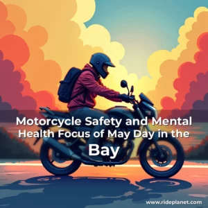Artistic representation for Motorcycle Safety and Mental Health Focus of May Day in the Bay